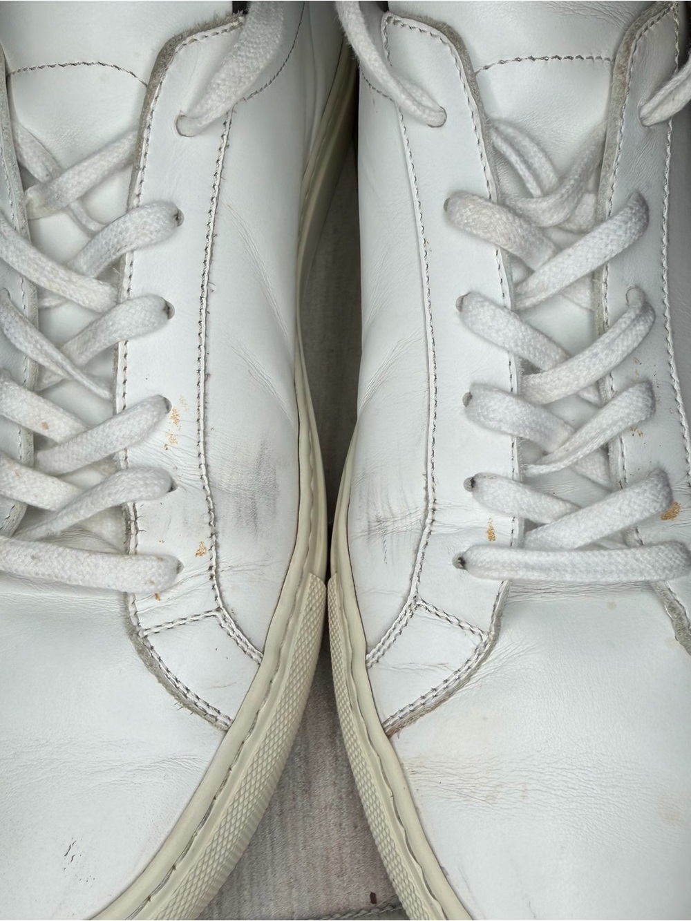 Woman by Common Projects Womens Leather Low Top Sneakers White US 8.5-9 / EU 39 - Picture 10 of 12